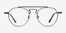 Chariot Gunmetal MetalEyeglass Frames from EyeBuyDirect, Front View