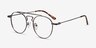 Chariot Gunmetal MetalEyeglass Frames from EyeBuyDirect, Angle View