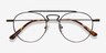 Chariot Gunmetal MetalEyeglass Frames from EyeBuyDirect, Closed View