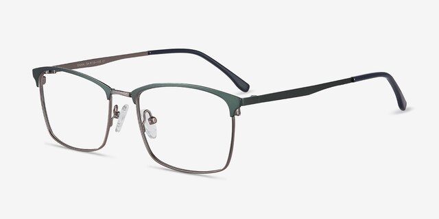Signal Vert MétalMontures de lunettes de vue d'EyeBuyDirect, Vue d'Angle