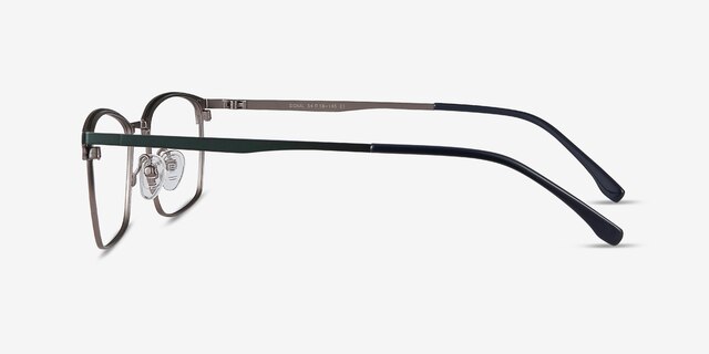 Signal Vert MétalMontures de lunettes de vue d'EyeBuyDirect, Vue de Côté