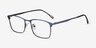 Signal Blue MetalEyeglass Frames from EyeBuyDirect, Angle View