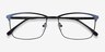 Signal Blue MetalEyeglass Frames from EyeBuyDirect, Closed View