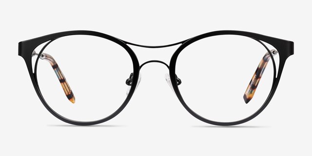 Bravo Black MetalEyeglass Frames from EyeBuyDirect, Front View