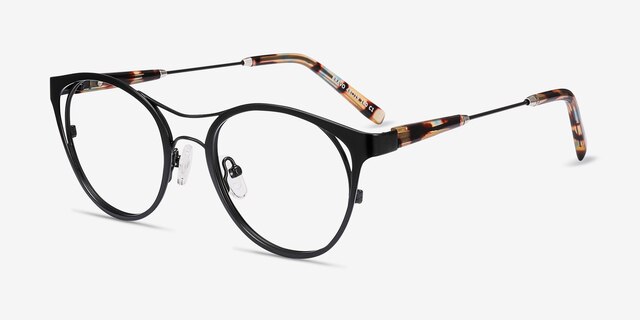 Bravo Black MetalEyeglass Frames from EyeBuyDirect, Angle View