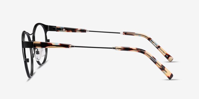Bravo Black MetalEyeglass Frames from EyeBuyDirect, Side View