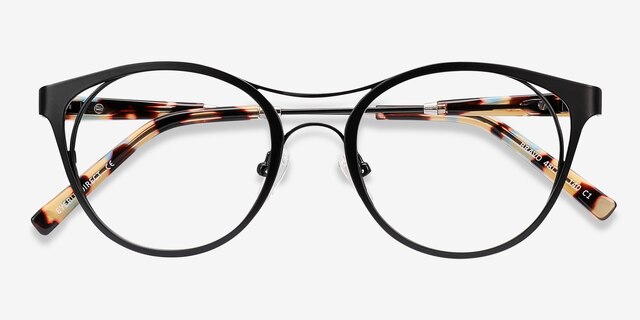Bravo Black MetalEyeglass Frames from EyeBuyDirect, Closed View