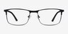 Wit Navy MetalEyeglass Frames from EyeBuyDirect, Front View