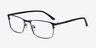 Wit Navy MetalEyeglass Frames from EyeBuyDirect, Angle View