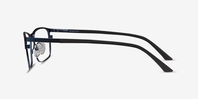Wit Navy MetalEyeglass Frames from EyeBuyDirect, Side View