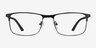 Wit Black MetalEyeglass Frames from EyeBuyDirect, Front View