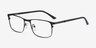 Wit Black MetalEyeglass Frames from EyeBuyDirect, Angle View