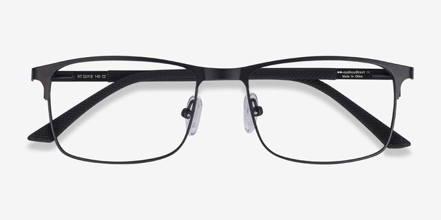 Wit Black MetalEyeglass Frames from EyeBuyDirect, Closed View