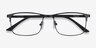 Wit Black MetalEyeglass Frames from EyeBuyDirect, Closed View