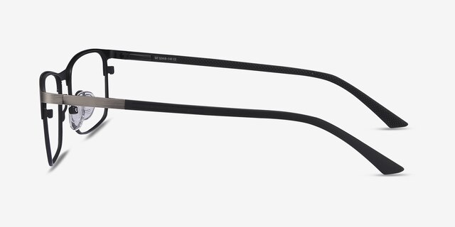 Wit Gunmetal MetalEyeglass Frames from EyeBuyDirect, Side View