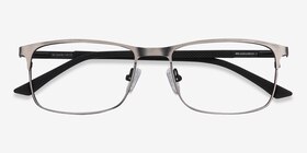 Wit Gunmetal Métal Montures de lunettes de vue d'EyeBuyDirect, Vue Rapprochée