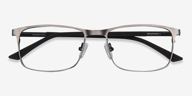 Wit Gunmetal MetalEyeglass Frames from EyeBuyDirect, Closed View