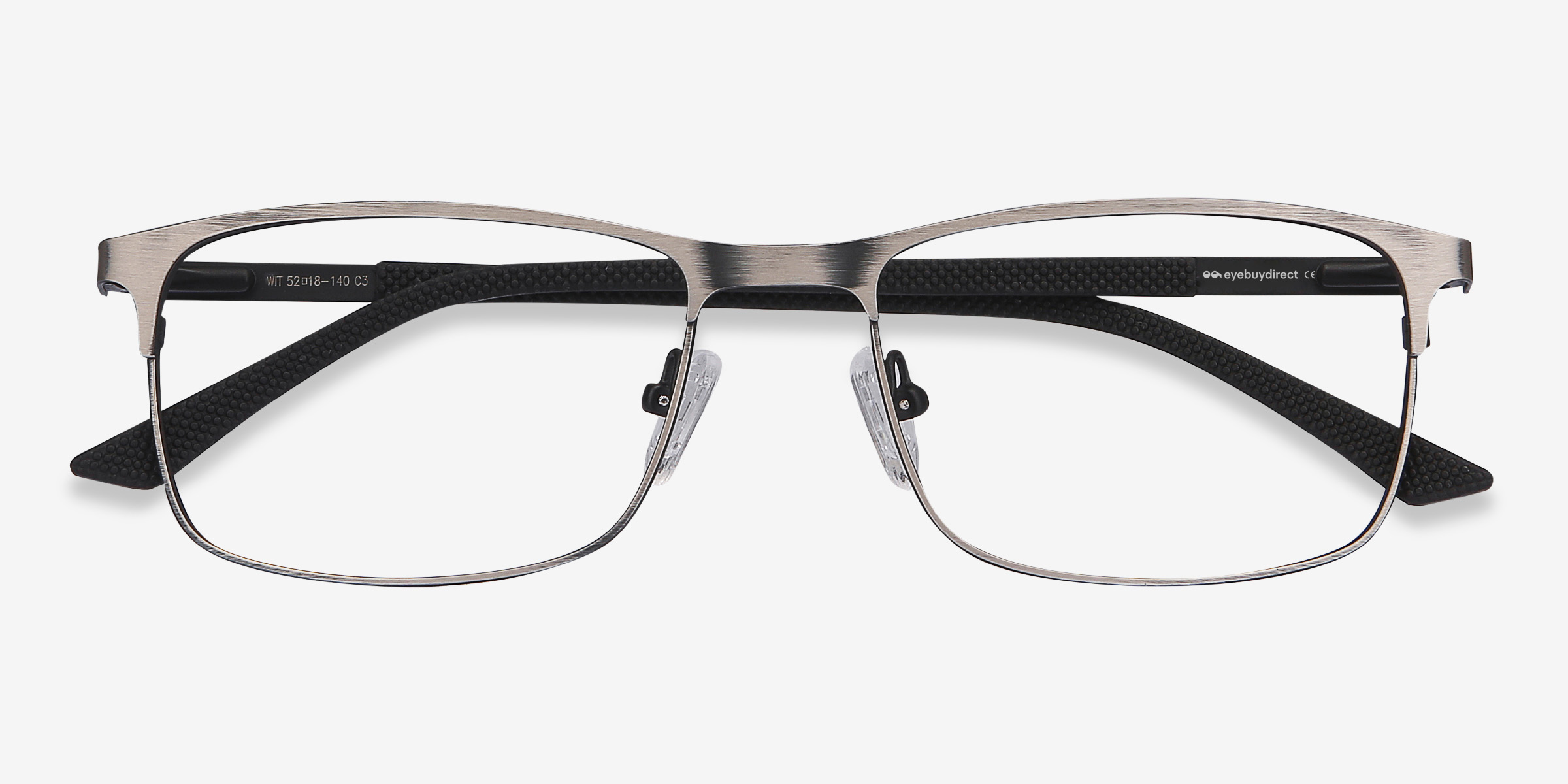 Wit Rectangle Gunmetal Full Rim Eyeglasses | Eyebuydirect Canada