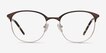 Perceive Brown Golden MetalEyeglass Frames from EyeBuyDirect, Front View