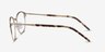 Perceive Brown Golden MetalEyeglass Frames from EyeBuyDirect, Side View