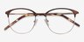 Perceive Brown Golden MetalEyeglass Frames from EyeBuyDirect, Closed View