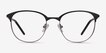 Perceive Black Gunmetal MetalEyeglass Frames from EyeBuyDirect, Front View