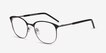 Perceive Black Gunmetal MetalEyeglass Frames from EyeBuyDirect, Angle View