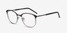 Perceive Black Gunmetal MetalEyeglass Frames from EyeBuyDirect, Angle View