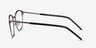 Perceive Black Gunmetal MetalEyeglass Frames from EyeBuyDirect, Side View