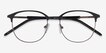 Perceive Black Gunmetal MetalEyeglass Frames from EyeBuyDirect, Closed View