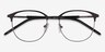 Perceive Black Gunmetal MetalEyeglass Frames from EyeBuyDirect, Closed View