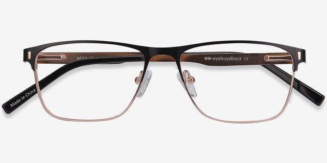 Media Black MetalEyeglass Frames from EyeBuyDirect, Closed View