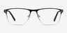 Media Brown MetalEyeglass Frames from EyeBuyDirect, Front View