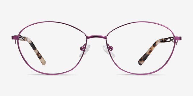 Helix Violet MétalMontures de lunettes de vue d'EyeBuyDirect, Vue de Face