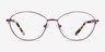 Helix Violet MétalMontures de lunettes de vue d'EyeBuyDirect, Vue de Face