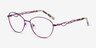 Helix Violet MétalMontures de lunettes de vue d'EyeBuyDirect, Vue d'Angle