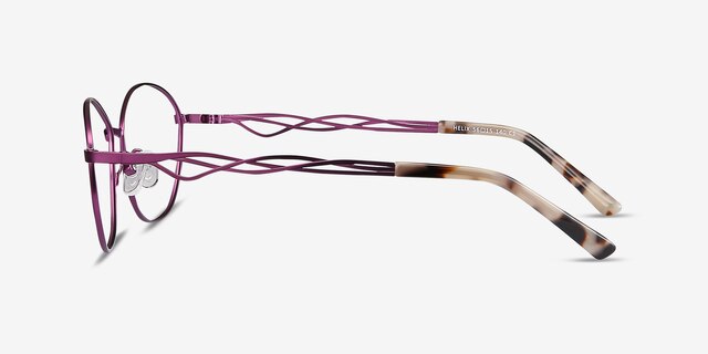 Helix Violet MétalMontures de lunettes de vue d'EyeBuyDirect, Vue de Côté