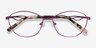 Helix Violet MétalMontures de lunettes de vue d'EyeBuyDirect, Vue Rapprochée