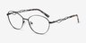 Helix Black MetalEyeglass Frames from EyeBuyDirect, Angle View