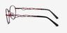 Helix Red MetalEyeglass Frames from EyeBuyDirect, Side View