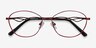 Helix Red MetalEyeglass Frames from EyeBuyDirect, Closed View