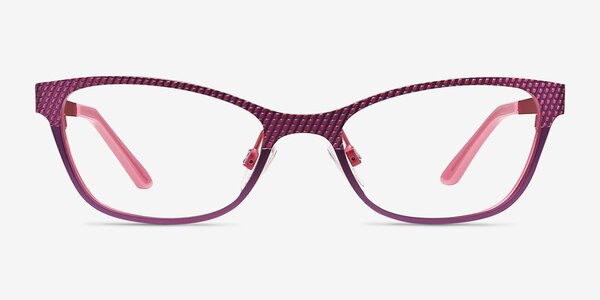 Mardi Gras Pink Metal Eyeglass Frames