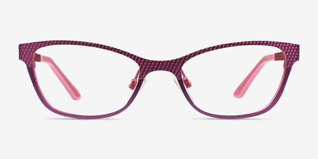 Mardi Gras Rose MétalMontures de lunettes de vue d'EyeBuyDirect, Vue de Face