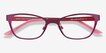 Mardi Gras Pink MetalEyeglass Frames from EyeBuyDirect, Closed View