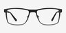 Bemuse Black MetalEyeglass Frames from EyeBuyDirect, Front View