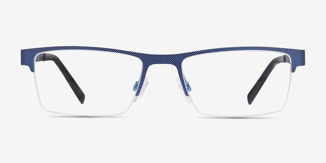 Vine Blue MetalEyeglass Frames from EyeBuyDirect, Front View