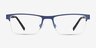 Vine Blue MetalEyeglass Frames from EyeBuyDirect, Front View
