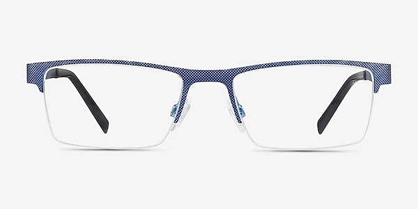 Vine Bleu Métal Montures de lunettes de vue