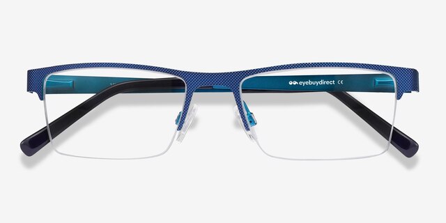 Vine Blue MetalEyeglass Frames from EyeBuyDirect, Closed View