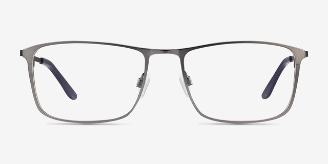 Daytona Gunmetal MétalMontures de lunettes de vue d'EyeBuyDirect, Vue de Face